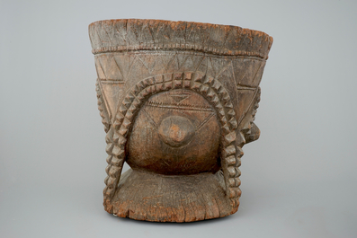 A large African wooden basin, Angola, first half 20th C.
