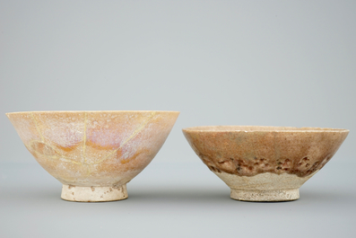Two islamic ceramic bowls, probably Kashan, Iran, 13th C.