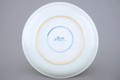 A large Chinese famille verte dish: Romance of the Western Chamber, Kangxi