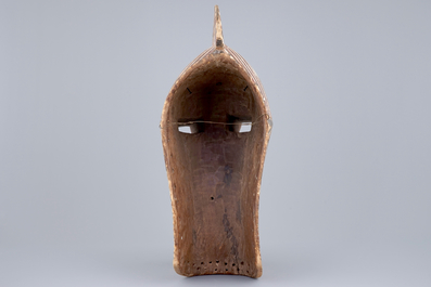 A large African carved wooden Songye Kifwebe mask, Congo, ca. 1940-1960
