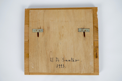 Willy De Sauter (1938), zonder titel, pigment, lak en krijt op hout, gedat. 1993