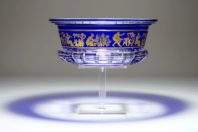 A Val-Saint-Lambert crystal bowl: &quot;La Danse de Flore&quot;, ca. 1930