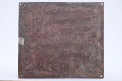 Une plaque de gravure en cuivre pour Petrus Regout Maastricht, 1&egrave;re moiti&eacute; du 20&egrave;me