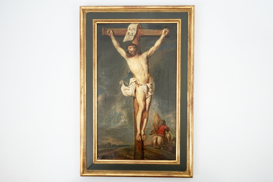 Christus aan het kruis, olie op doek, 18e eeuw