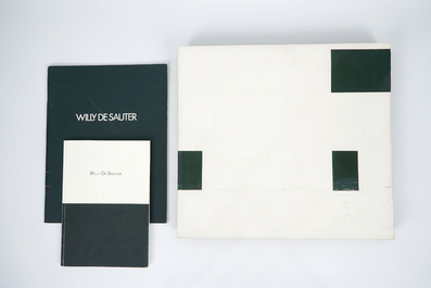 Willy De Sauter (1938), sans titre, pigment, lacque et crayon sur panneau en bois, dat&eacute; 1993
