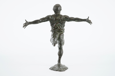 Ian Rank-Broadley: Figure en bronze d'un danseur de ballet, 20&egrave;me