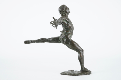 Ian Rank-Broadley: Figure en bronze d'un danseur de ballet, 20&egrave;me