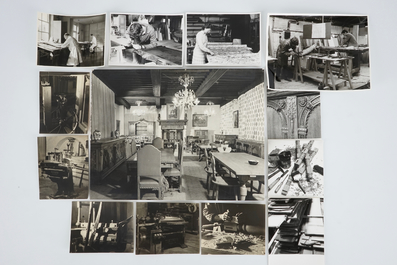 An important part of the commercial and family archives of the Claeys art furniture workshop, Bruges,, 20th C.