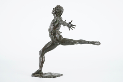 Ian Rank-Broadley: Figure en bronze d'un danseur de ballet, 20&egrave;me