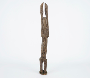 Two large African carved wood figures, 20th C.
