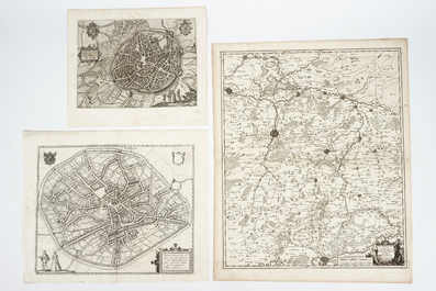 A large collection of Belgian engravings, maps and prints, 17/19th C.