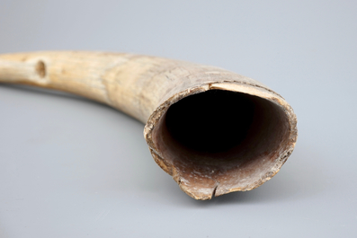 An African ivory horn, first half 20th C.