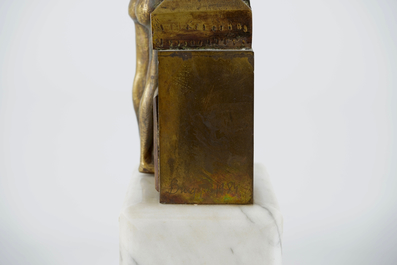 Jef Claerhout(1937), Laat de halletoren zien, a small bronze group