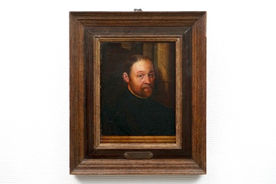 Portrait d'un noble, &eacute;cole flamande, huile sur panneau, 16/17&egrave;me