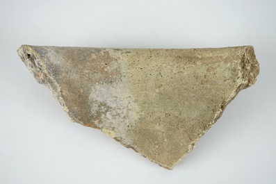A large calligraphic pottery fragment, Central Persia, 6/10th C.