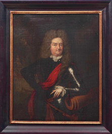 Constantyn Netscher (1668-1723), Un portrait d'un admiral, huile sur toile