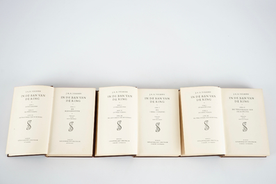 J.R.R. Tolkien: Le Seigneur des anneaux, premi&egrave;re &eacute;dition en n&eacute;erlandais, 3 volumes, 1956
