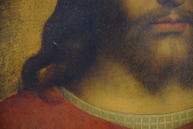 A portrait of Christ, Flemish school, oil on copper, 16/17th C.