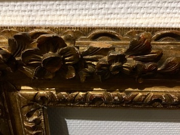 A sculpted gilt wood frame, 19th C.