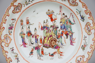 Een lot van 3 Chinese borden, Kangxi, Yongzheng en Qianlong, 18e eeuw
