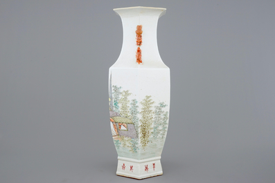 Un vase en porcelaine de Chine &agrave; d&eacute;cor qianjiang cai, 19/20&egrave;me