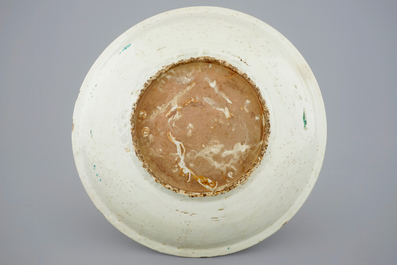 A Zhangzhou or Swatow dish with &quot;Split Pagoda&quot; design, ca. 1600