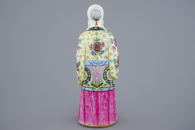 A Chinese famille rose figure of Shou Lao, 19th C.