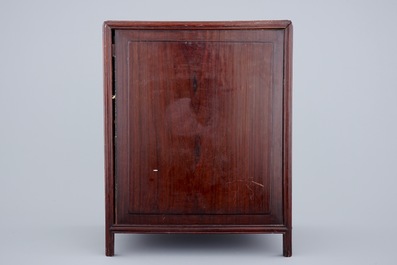 A small hongmu wood cabinet, China, early 20th C.