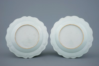 A pair of Chinese Spanish market plates with the arms of Arguello, Qianlong, ca. 1770