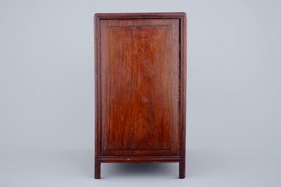 A small hongmu wood cabinet, China, early 20th C.