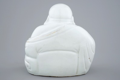 A large Chinese blanc de Chine porcelain Buddha, 19/20th C.