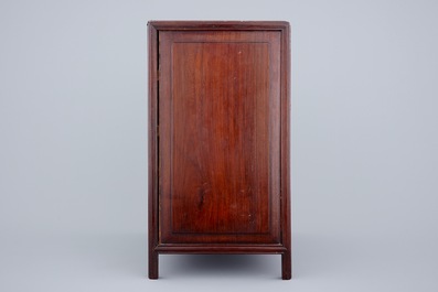 A small hongmu wood cabinet, China, early 20th C.