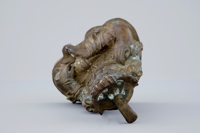 A Chinese bronze figure of Buddha Shakyamuni, 19th C.
