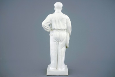 A Chinese porcelain figure of Mao, 20th C.