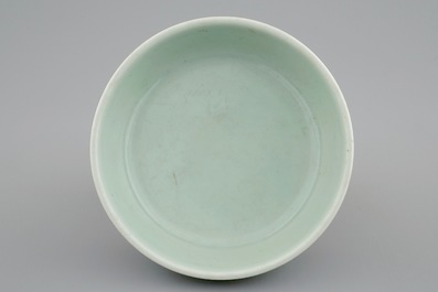 A Chinese celadon brushwasher, Qianlong mark and of the period