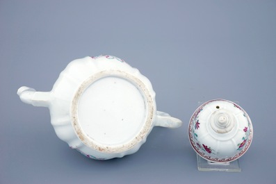 A Chinese famille rose armorial teapot for the Dutch market, Qianlong, 18th C.