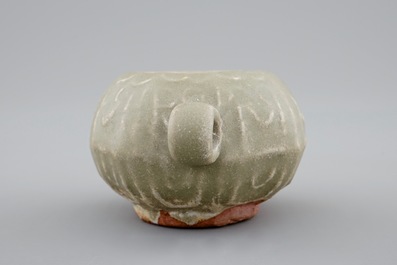 A Chinese celadon bird feeder, late Ming Dynasty