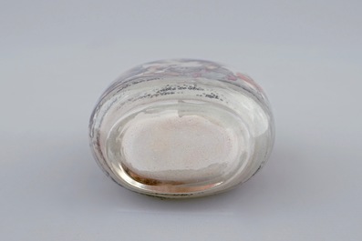A Chinese inside-painted glass snuff bottle, 19/20th C.