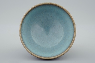 A small Chinese junyao glazed bowl, prob. Song Dynasty, 10/13th C.