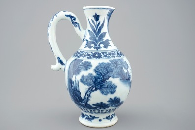 Een Chinese blauw-witte kan, Transitie periode, 1620-1683