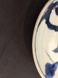 A Chinese ko-sometsuke blue and white saucer dish for the Japanese market, Transitional period, 1620-1683