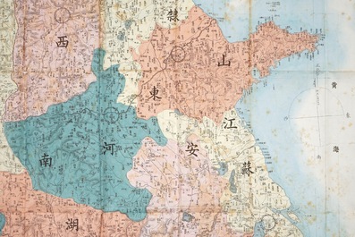 A large printed map of China and its provinces, ca. 1880