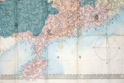 A large printed map of China and its provinces, ca. 1880