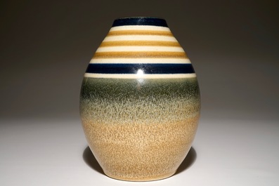 A minimalistic stoneware vase, Charles Catteau for Boch Fr&egrave;res Keramis, ca. 1933