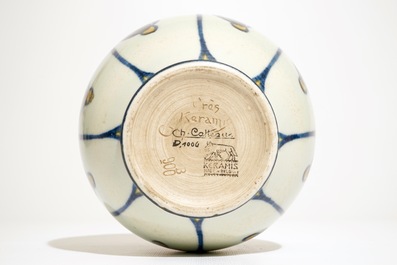 A rare stoneware vase, Charles Catteau for Boch Fr&egrave;res Keramis, ca. 1925