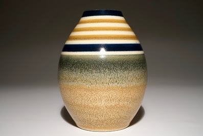 A minimalistic stoneware vase, Charles Catteau for Boch Fr&egrave;res Keramis, ca. 1933