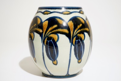 A rare stoneware vase, Charles Catteau for Boch Fr&egrave;res Keramis, ca. 1925