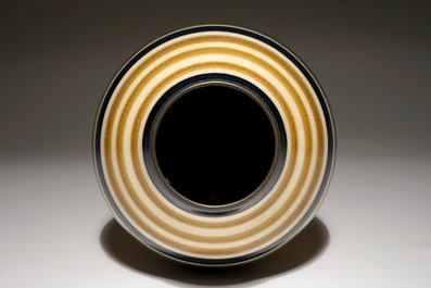 A minimalistic stoneware vase, Charles Catteau for Boch Fr&egrave;res Keramis, ca. 1933