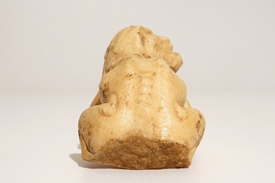 Een fragment van een marmeren leeuw, China, Tang