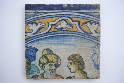 Een fragment van een tegeltableau, Antwerpen, Atelier Franchois Frans, ca. 1550